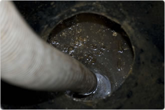 Removing sewage from a Septic Tank in Devon