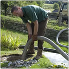 Removing waste sewage from a Cesspit in Devon